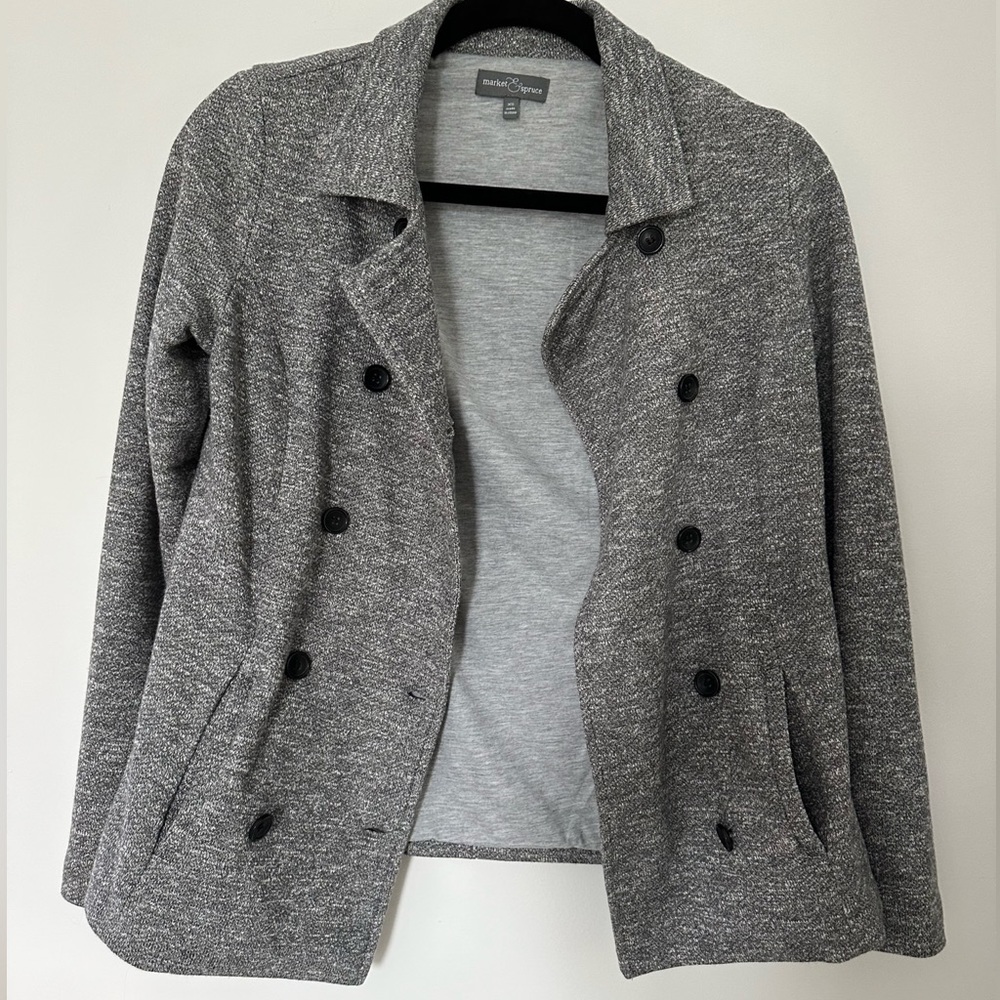 Grey Button Up Coat - image 1
